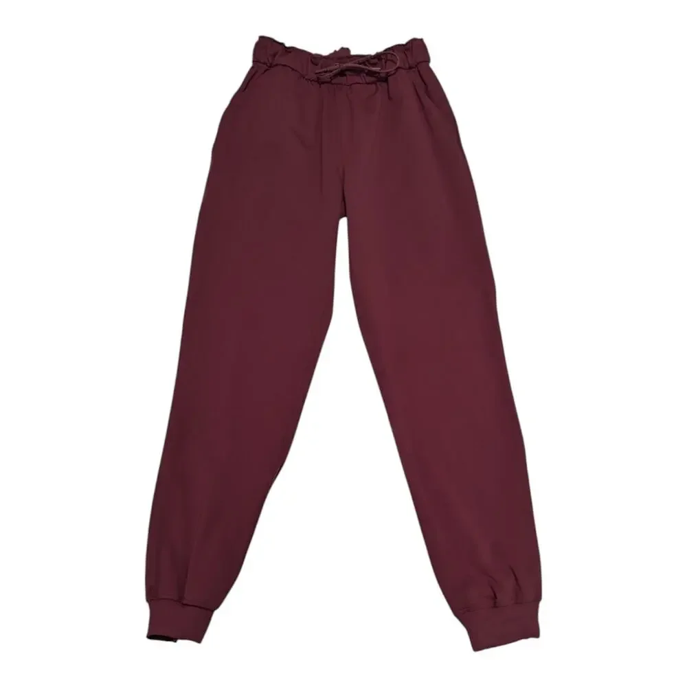 Lululemon Keep Moving Joggers Stretch Luxtreme High Rise Pants Red Merlot